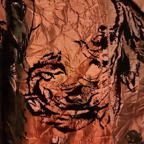 Susan Graver Womens size XL Crinkle Iridescent Patchwork Jacket A93378 Purple - Picture 2 of 8